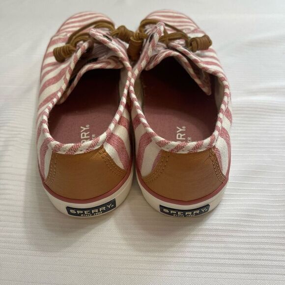 Sperry Women's Crest Vibe Linen Stripe Sneaker Memory Foam Top Sider Size 8 M - Picture 3 of 9